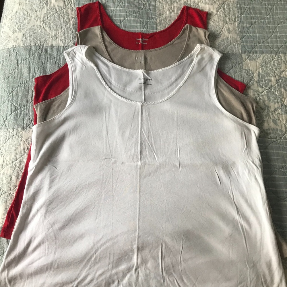 Studio Works Beige Sleeveless Shirt